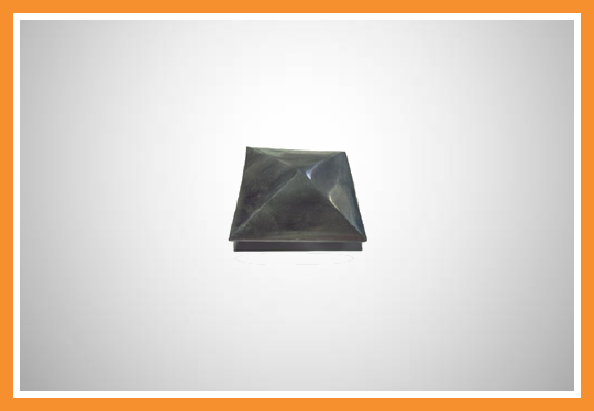 Chapéu de alumínio para tubo quadrado