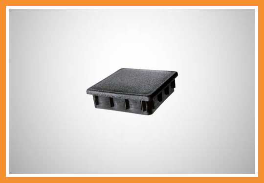 Chapéu de plástico para tubo quadrado