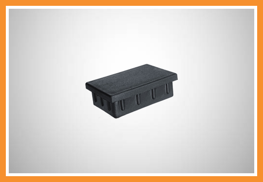 Chapéu de plástico para tubo retangular