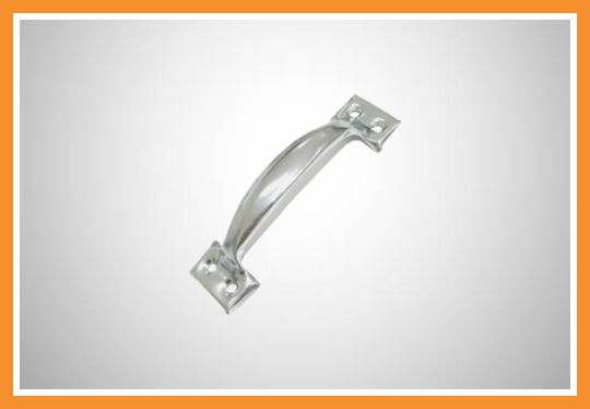 Puxador de ferro cromado para vitrô