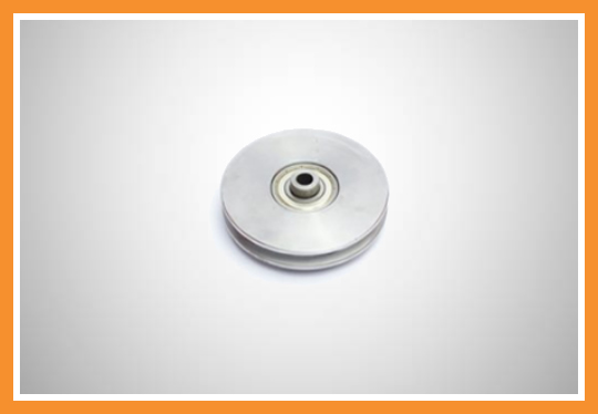 Roldana para cabo de aço