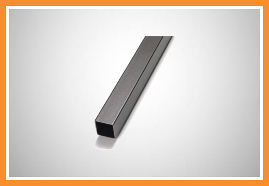 Tubo quadrado preto 20 x 20